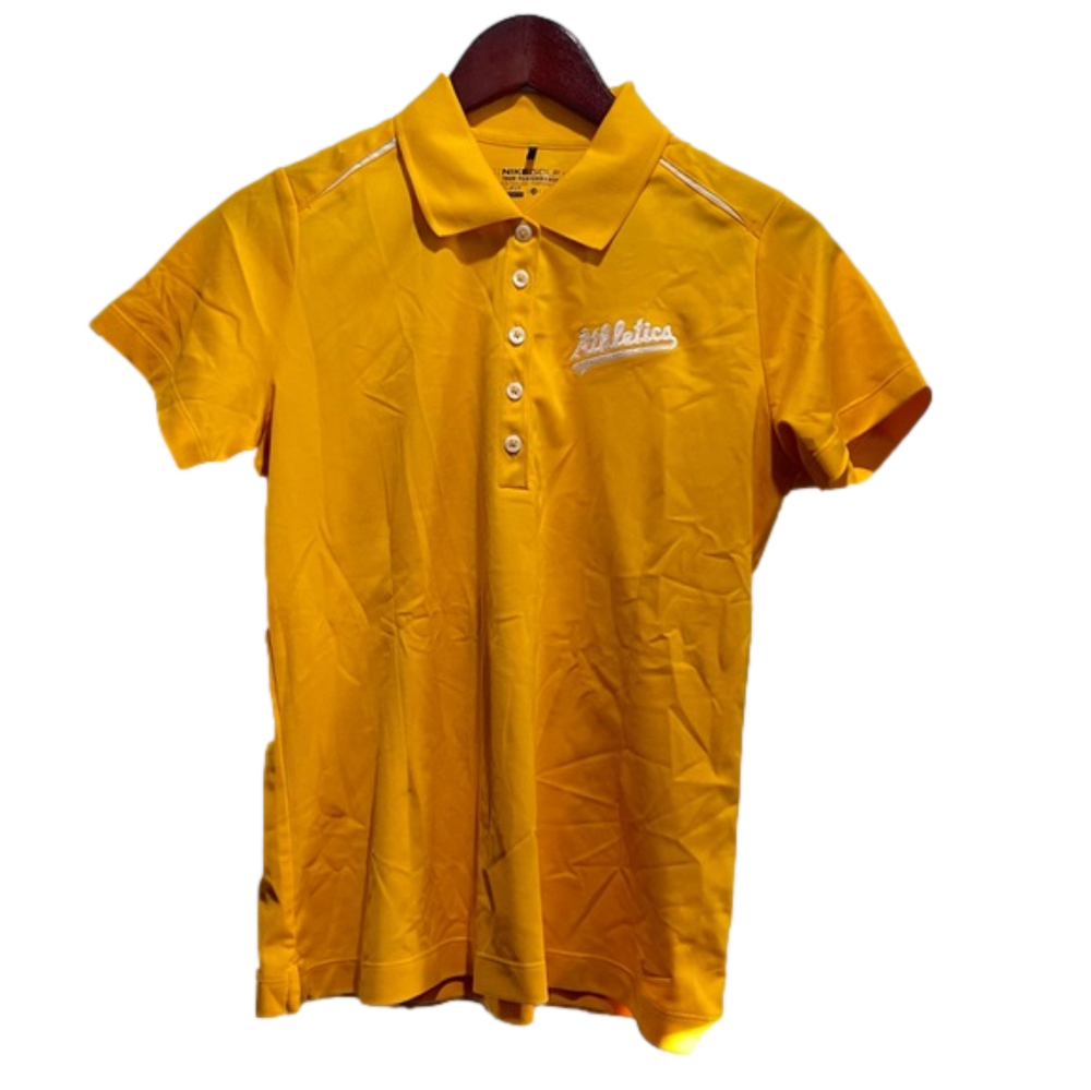 Nike Brand Women’s Short Sleeve Oakland athletics Polo Color Yellow Size medium